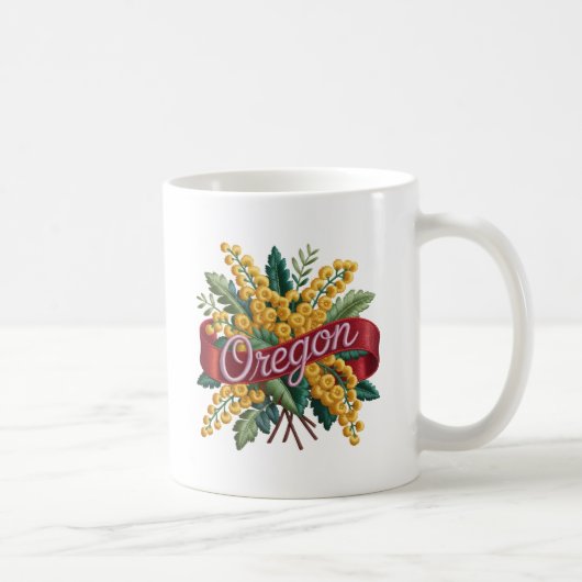 オレゴン州の花のエンブレム コーヒーマグカップ (右)