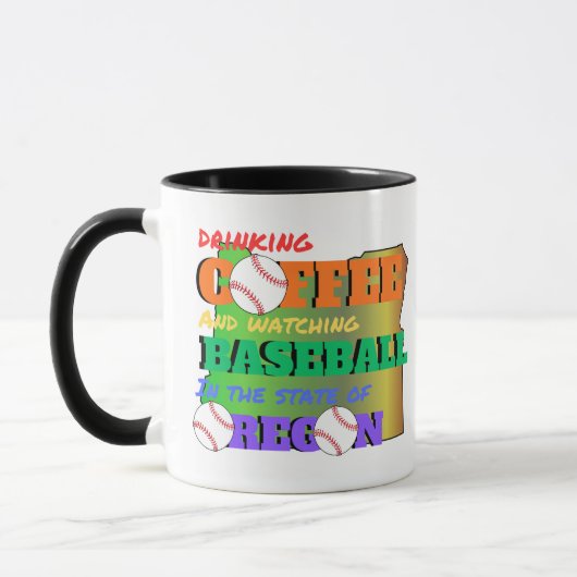 オレゴン州の野球とコーヒー マグカップ (左)