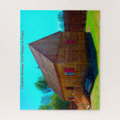 オレゴン州のFort Umpqua。クリスマスの挨拶 ジグソーパズル (縦)