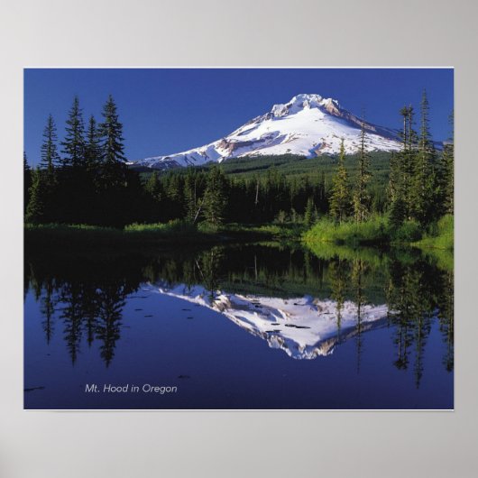 オレゴン州のMt. Hood, 20"x16" ポスター (正面)