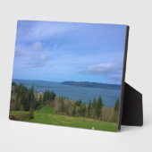 オレゴン州アストリアの列からのビュー フォトプラーク (側面)