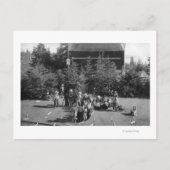 オレゴン州アストリアインディアン戦争ダンス ポストカード (正面)