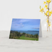 オレゴン州アストリア·カラムのビュー カード (黄色い花)