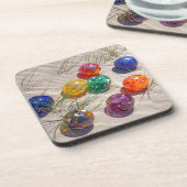 オレゴン州アメリカガラスカラフルが砂丘に浮く コースター (左側)