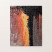 オレゴン州アメリカブルーレイクアンドマウントフードアットサンライズ ジグソーパズル (縦)