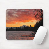 オレゴン州アメリカブルーレイクアンドマウントフードアットサンライズ マウスパッド (マウス)
