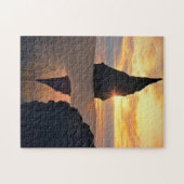 オレゴン州アメリカ夕日の岩層 ジグソーパズル (横)