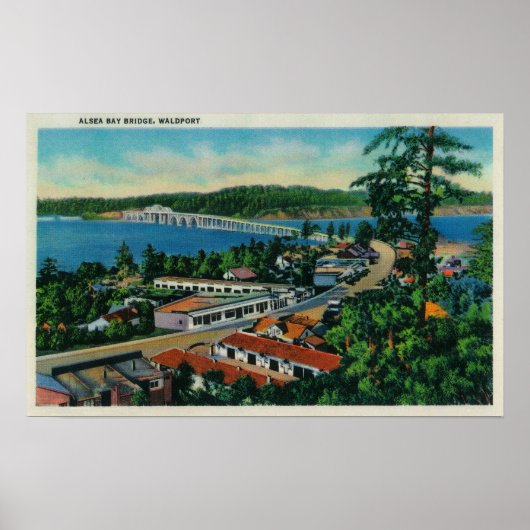 オレゴン州ウォルドポートのアルシーベイブリッジ ポスター (正面)