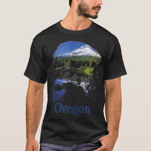 オレゴン州ウルフヘッド山フード Tシャツ