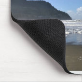 オレゴン州オレゴン州の冬の海岸 マウスパッド (コーナー)