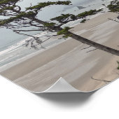 オレゴン州キャノンビーチの霧の朝 ポスター (角)