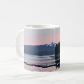 オレゴン州クレセント湖の夕日 コーヒーマグカップ (正面左)