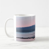 オレゴン州クレセント湖の夕日 コーヒーマグカップ (左)