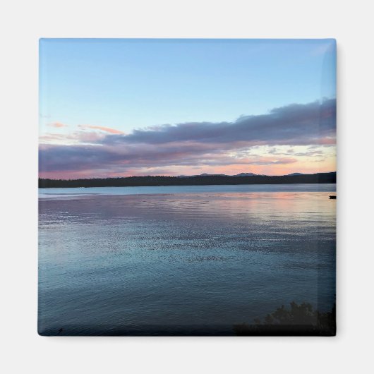 オレゴン州クレセント湖の夕日 マグネット (正面)