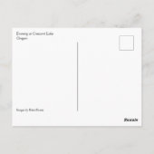 オレゴン州クレセント湖はがき ポストカード (裏面)