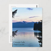 オレゴン州クレセント湖ポストカードでの日没 ポストカード (正面/裏面)