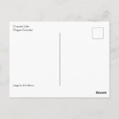 オレゴン州クレセント湖ポストカードでの日没 ポストカード (裏面)