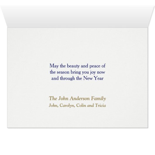 オレゴン州クレーター湖グリーティングカードからのクリスマス (内部横(下))