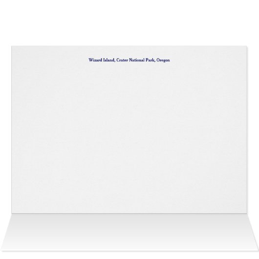 オレゴン州クレーター湖グリーティングカードからのクリスマス (内部横(上))