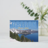 オレゴン州クレーター湖国立公園ウィザードアイランド ポストカード (スタンド正面)