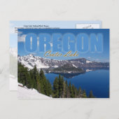 オレゴン州クレーター湖国立公園ウィザードアイランド ポストカード (正面/裏面)