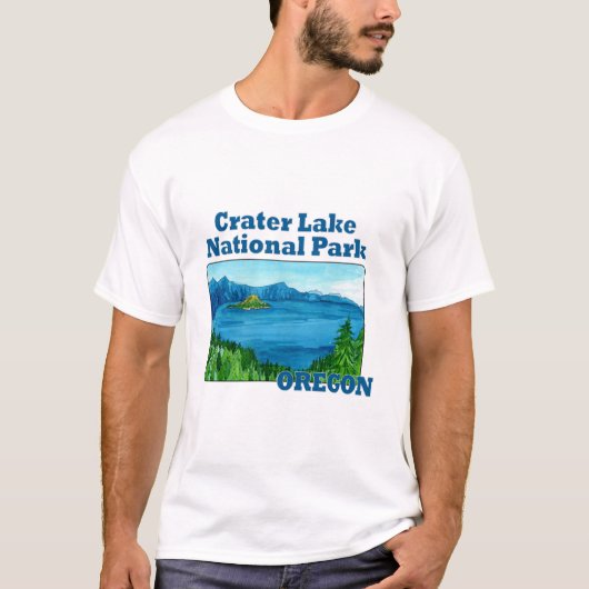 オレゴン州クレーター湖国立公園 Tシャツ (正面)