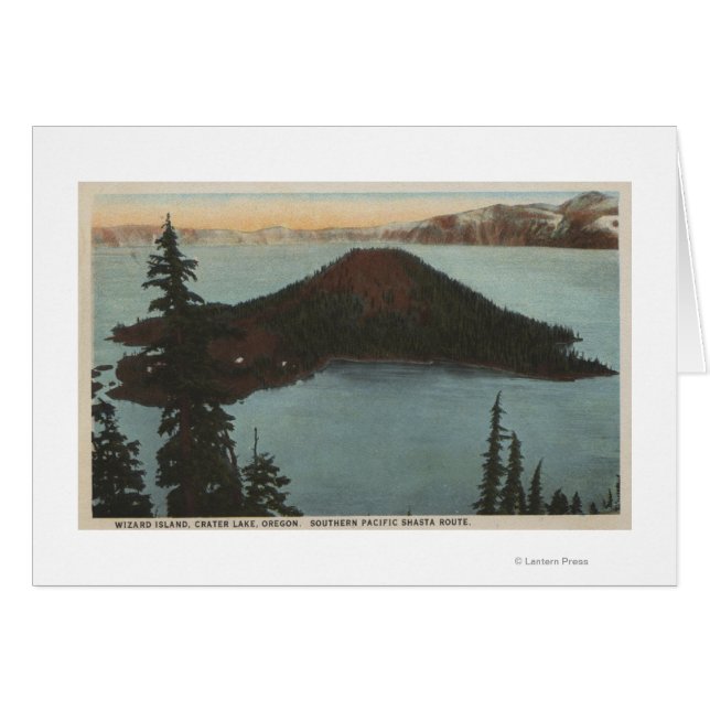 オレゴン州クレーター湖 – ウィザードアイランドビュー#1 (正面横)