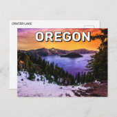 オレゴン州クレーター湖 ポストカード (正面/裏面)