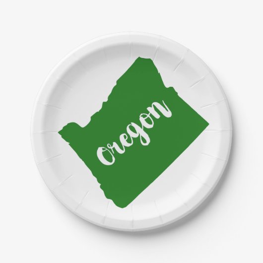 オレゴン州グリーン ペーパープレート (正面)