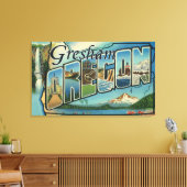 オレゴン州グレシャム – ラージ・レター・シーン キャンバスプリント (インサイチュ (リビング))