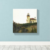 オレゴン州コキルリバーライトハウス キャンバスプリント (インサイチュ (ウッドフロア))