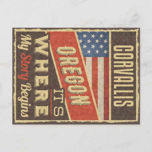 オレゴン州コルバリス ポストカード (正面)