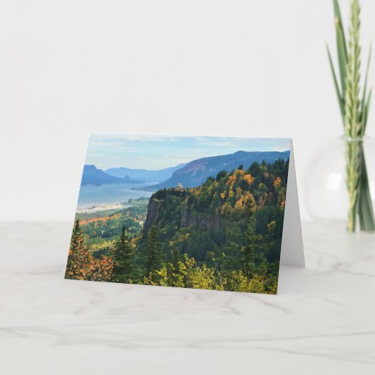 オレゴン州コロンビアリバーのビスタハウスの景色 カード (正面)