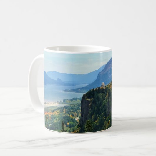 オレゴン州コロンビア川のビスタハウス コーヒーマグカップ (正面左)