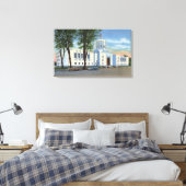 オレゴン州サレム – 州キャピトル建物ビュー キャンバスプリント (インサイチュ (寝室))