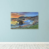 オレゴン州サンサバスティアン岬での夕日 キャンバスプリント (インサイチュ (ウッドフロア))