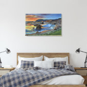 オレゴン州サンサバスティアン岬での夕日 キャンバスプリント (インサイチュ (寝室))