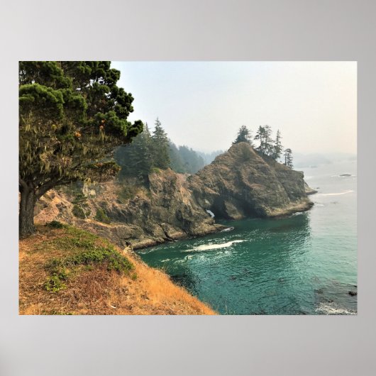 オレゴン州サンダーロックコーブのナチュラルブリッジ ポスター (正面)