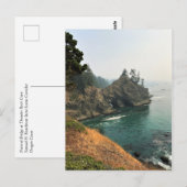 オレゴン州サンダーロックコーブのナチュラルブリッジ ポストカード (正面/裏面)