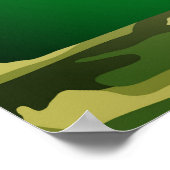 オレゴン州シルエット迷彩柄ウォールポスター ポスター (角)