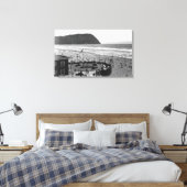 オレゴン州シーサイドのビーチシーン（航空写真） キャンバスプリント (インサイチュ (寝室))