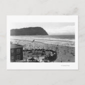 オレゴン州シーサイドのビーチシーン(航空写真) ポストカード (正面)