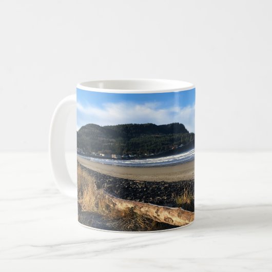 オレゴン州シーサイドの入り江 コーヒーマグカップ (正面左)