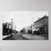 オレゴン州シーサイドメイン通りビュー写真 ポスター (正面)