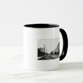 オレゴン州シーサイドメイン通りビュー写真 マグカップ (正面右)