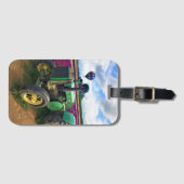 オレゴン州チューリップフィールドのグリーントラクター ラゲッジタグ (正面横)