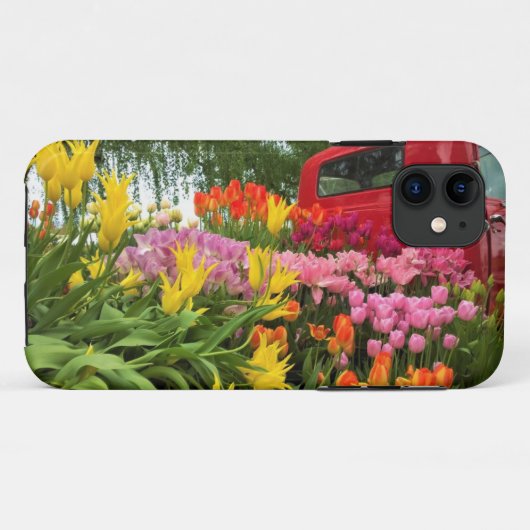 オレゴン州チューリップ付き赤トラック Case-Mate iPhoneケース (裏面(横))