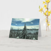 オレゴン州ティラモック州林の冬 カード (黄色い花)