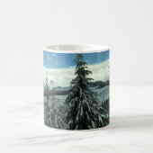 オレゴン州ティラモック州林の冬 コーヒーマグカップ (中央)