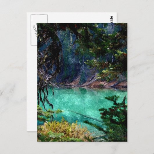 オレゴン州デビルスレイクのアートワーク ポストカード (正面/裏面)